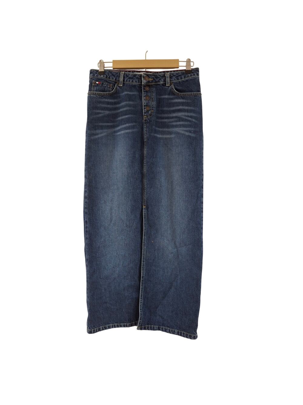 Vintage Tommy Hilfiger Women's Jean Maxi Skirt Button Up Y2K Size 8